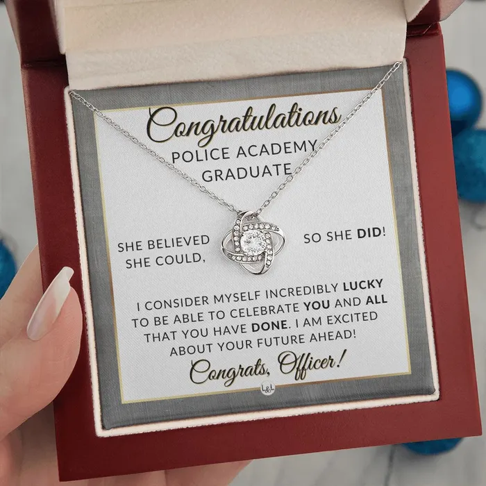 Police Officer Gift Graduation Gift Necklace Police Academy Graduation Gift New Police Officer Gift Police Women Gift Meaningful Milestone Necklace 2024 Graduation Gift For Her ShineOn Fulfillment Necklaces