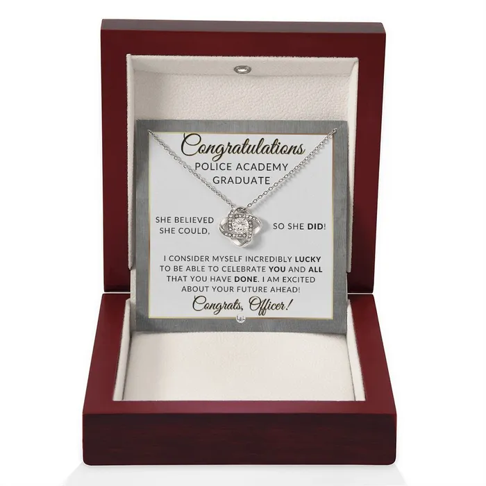 Police Officer Gift Graduation Gift Necklace Police Academy Graduation Gift New Police Officer Gift Police Women Gift Meaningful Milestone Necklace 2024 Graduation Gift For Her ShineOn Fulfillment Necklaces