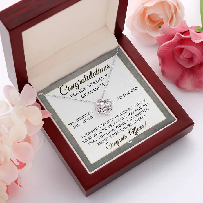 Police Officer Gift Graduation Gift Necklace Police Academy Graduation Gift New Police Officer Gift Police Women Gift Meaningful Milestone Necklace 2024 Graduation Gift For Her ShineOn Fulfillment Necklaces