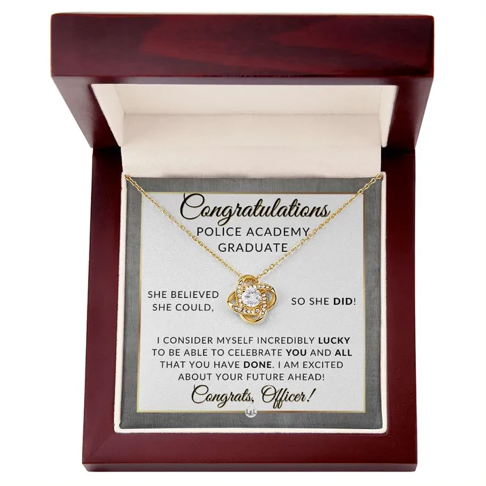 Police Officer Gift Graduation Gift Necklace Police Academy Graduation Gift New Police Officer Gift Police Women Gift Meaningful Milestone Necklace 2024 Graduation Gift For Her ShineOn Fulfillment Necklaces