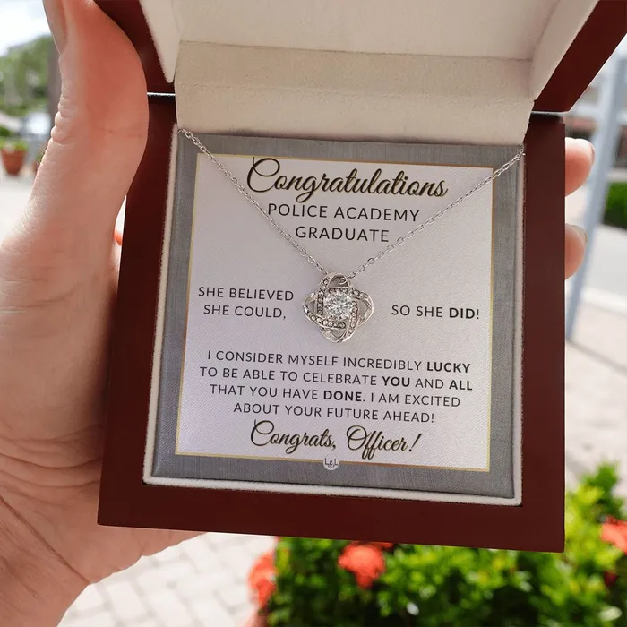Police Officer Gift Graduation Gift Necklace Police Academy Graduation Gift New Police Officer Gift Police Women Gift Meaningful Milestone Necklace 2024 Graduation Gift For Her ShineOn Fulfillment Necklaces