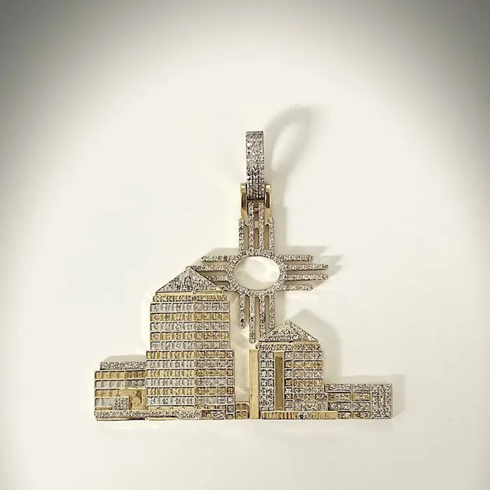 PreStyled Sets Crown Jewels Coin Custom Diamond Albuquerque SkyLine Zia Gold pendant PreStyled Sets Crown Jewels Coin Custom Diamond Albuquerque SkyLine Zia Gold pendant