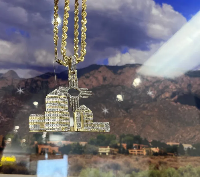 PreStyled Sets Crown Jewels Coin Custom Diamond Albuquerque SkyLine Zia Gold pendant