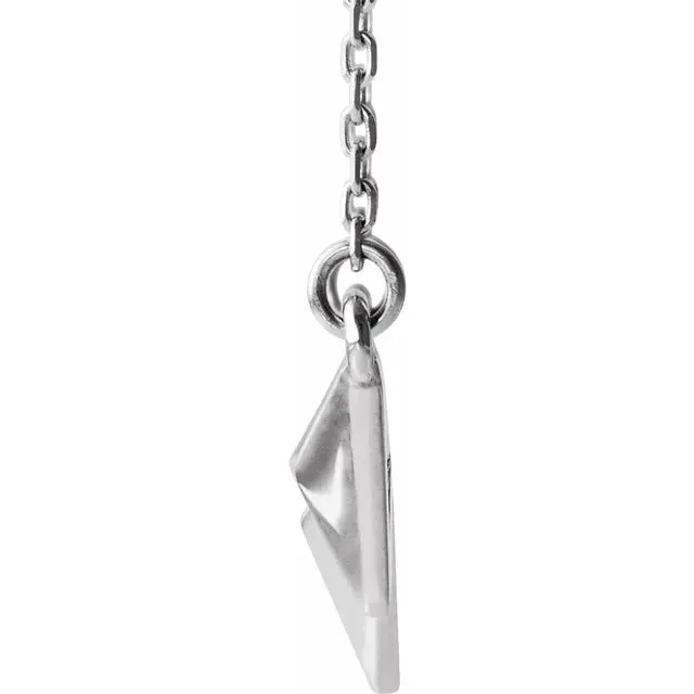 Pyramid Geometric 1618 Necklace 14K Yellow Rose White Gold Platinum Silver Storyteller by Vintage Magnality Necklaces