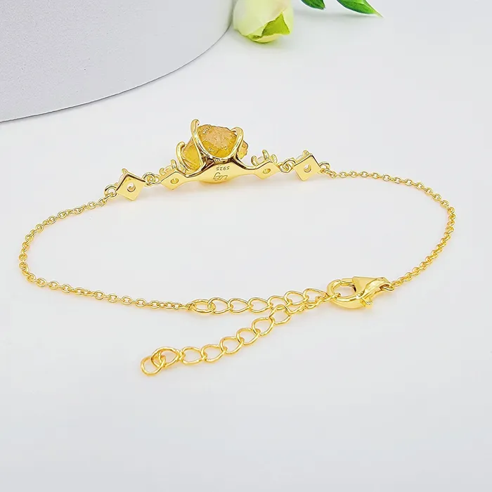 Raw Citrine Crystal Bracelet Uniquelan Jewelry Bracelets