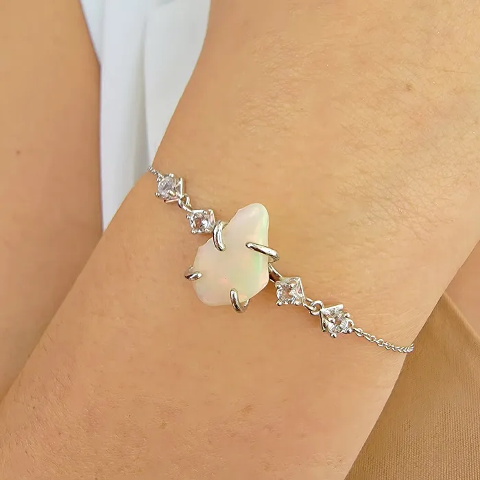 Raw Fire Opal Bracelet Uniquelan Jewelry Bracelets