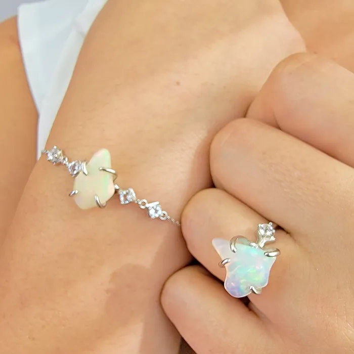 Raw Fire Opal Bracelet Uniquelan Jewelry Bracelets