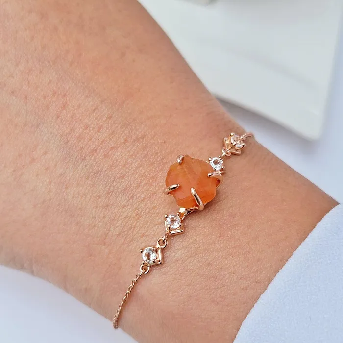 Real Raw Carnelian Bracelet Uniquelan Jewelry Bracelets