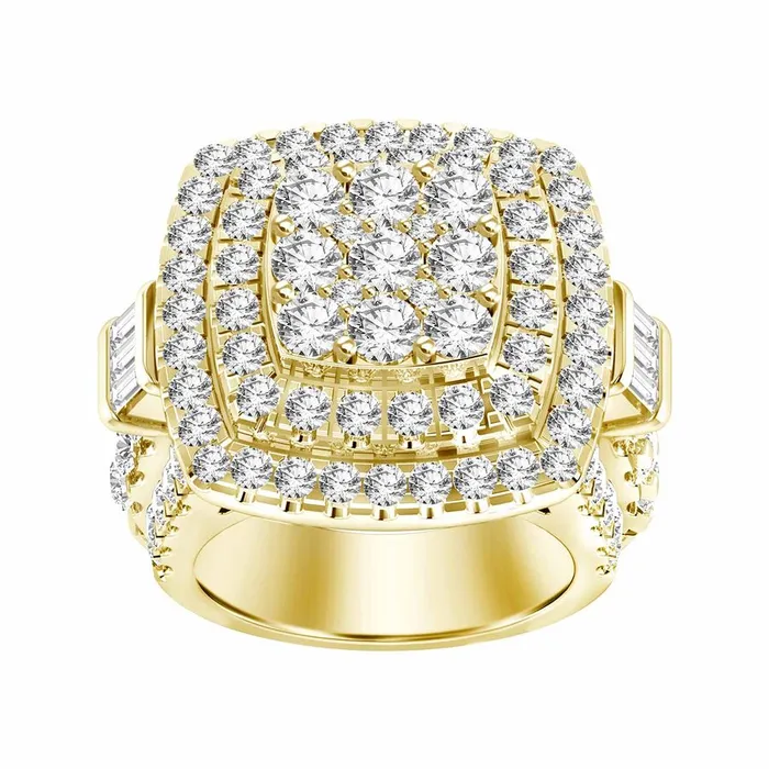 Rings AV LADIES RING 500CT ROUND DIAMOND 10K YELLOW GOLD