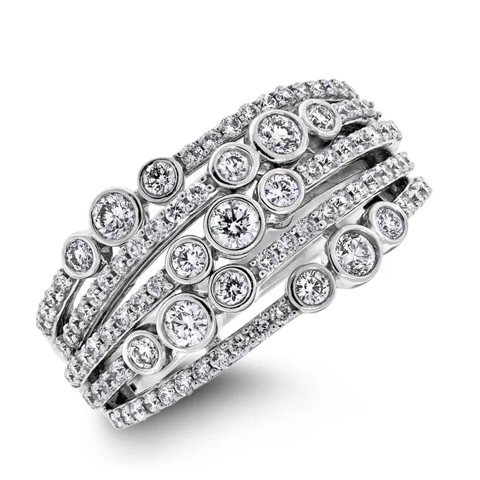 Rings Beauvince Constellations Diamond Ring 100 ct Diamonds in White Gold