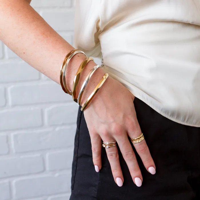 Rings Corey Egan Silver Thin Denali Bangle