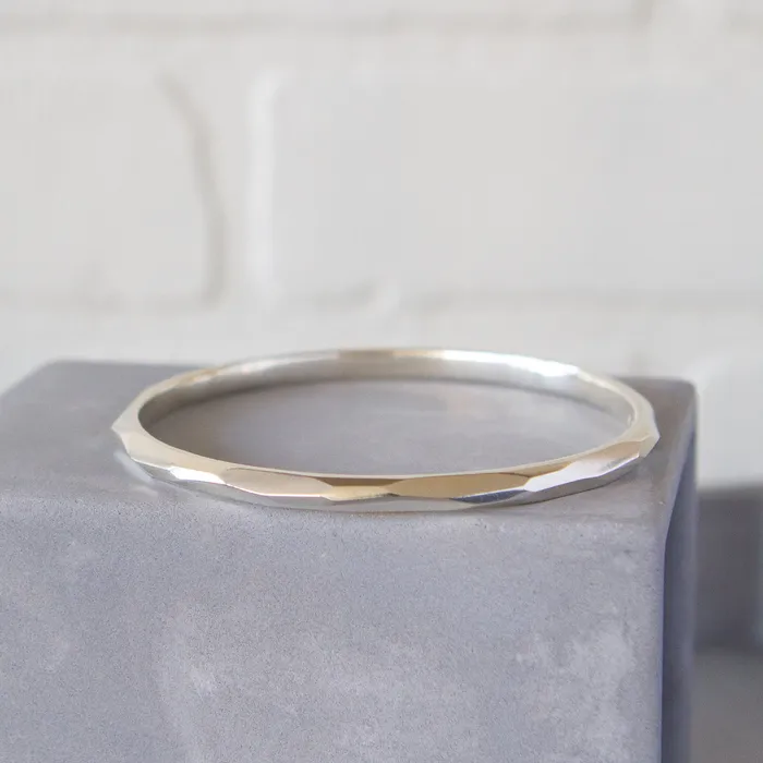 Rings Corey Egan Silver Thin Denali Bangle