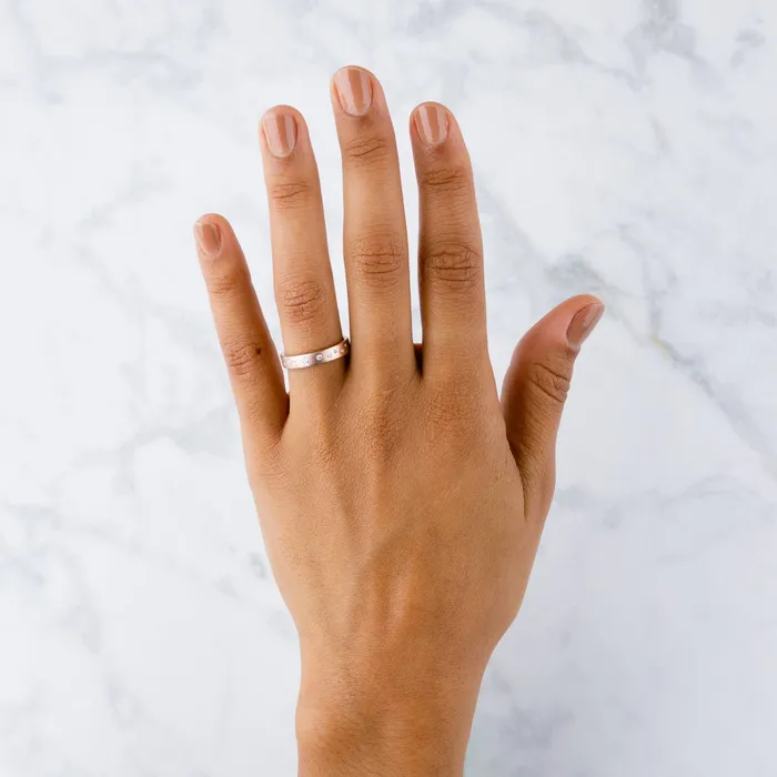 Rings Corey Egan Tioga Gold and Scattered Diamond Band