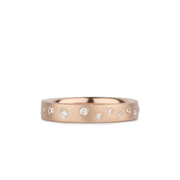 Rings Corey Egan Tioga Gold and Scattered Diamond Band