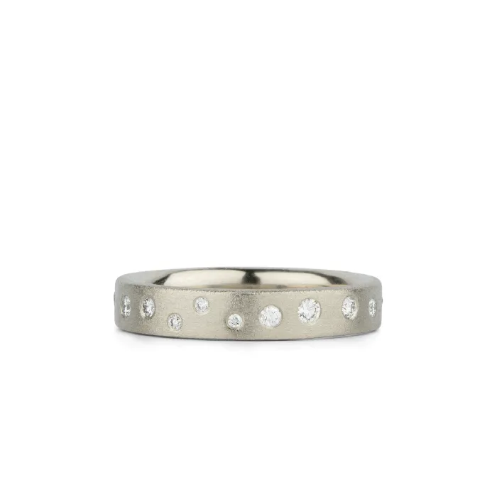 Rings Corey Egan Tioga Gold and Scattered Diamond Band