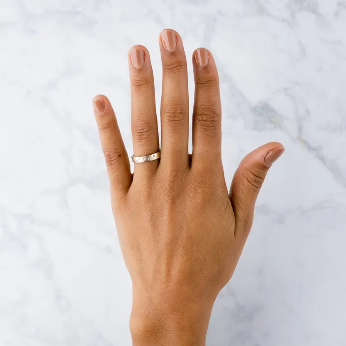 Rings Corey Egan Tioga Gold and Scattered Diamond Band