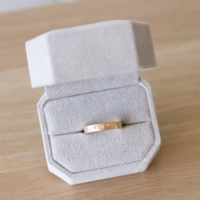 Rings Corey Egan Tioga Gold and Scattered Diamond Band