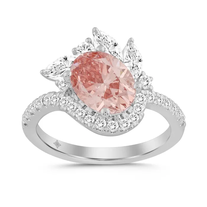 Rings Ethos 14K WHITE GOLD 2 14CT ROUNDMARQUISEOVAL DIAMOND LADIES RING CENTER STONE OVAL DIAMOND 1 12CT Rings Ethos 14K WHITE GOLD 2 14CT ROUNDMARQUISEOVAL DIAMOND LADIES RING CENTER STONE OVAL DIAMOND 1 12CT