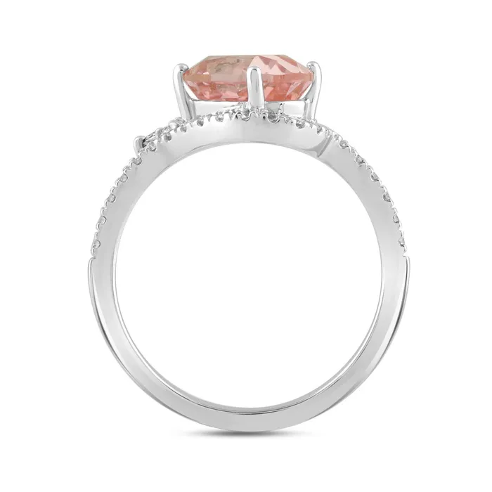 Rings Ethos 14K WHITE GOLD 2 14CT ROUNDMARQUISEOVAL DIAMOND LADIES RING CENTER STONE OVAL DIAMOND 1 12CT