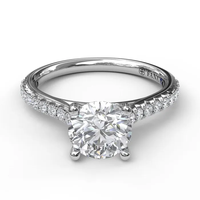 Rings FANA Fana 14K White Gold 29ctw 4 Prong Style Diamond SemiMount Engagement Ring