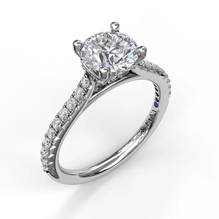 Rings FANA Fana 14K White Gold 29ctw 4 Prong Style Diamond SemiMount Engagement Ring Rings FANA Fana 14K White Gold 29ctw 4 Prong Style Diamond SemiMount Engagement Ring
