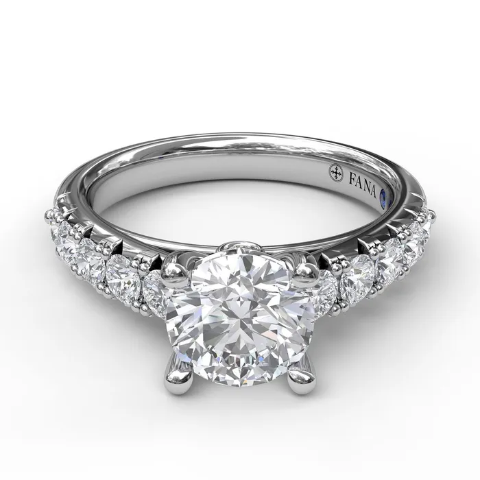 Rings FANA Fana 14K White Gold 58ctw 4 Prong Style Diamond SemiMount Engagement Ring