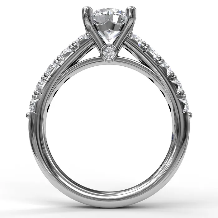 Rings FANA Fana 14K White Gold 58ctw 4 Prong Style Diamond SemiMount Engagement Ring