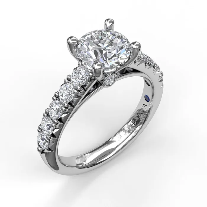 Rings FANA Fana 14K White Gold 58ctw 4 Prong Style Diamond SemiMount Engagement Ring
