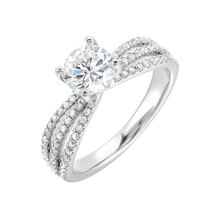 Rings GEMS ONE CORPRATION ThollotColorado Cut 14K White Gold 33ctw 4 Prong Style Diamond SemiMount Engagement Ring Rings GEMS ONE CORPRATION ThollotColorado Cut 14K White Gold 33ctw 4 Prong Style Diamond SemiMount Engagement Ring