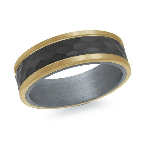 Rings Malo 7mm Tantalum and 14K Yellow Gold Wedding Band MALO BANDS