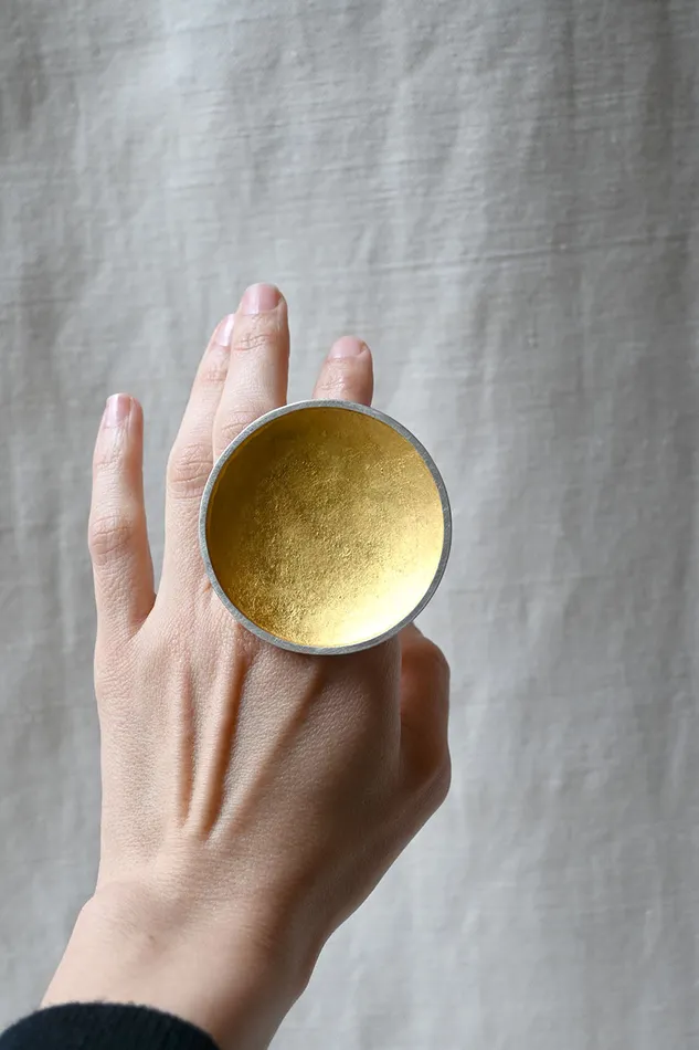 Rings Nancy Deal Gold Leaf Saucer Ring