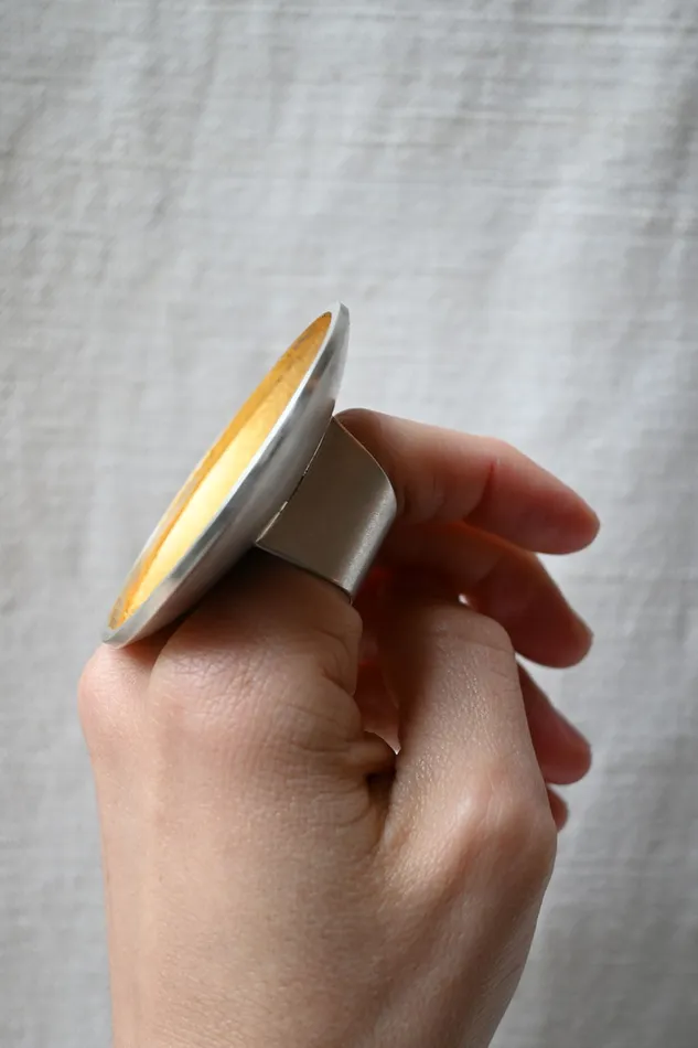 Rings Nancy Deal Gold Leaf Saucer Ring