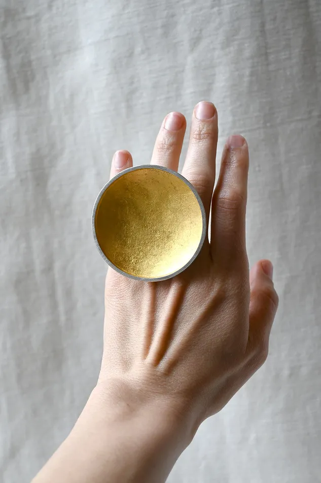 Rings Nancy Deal Gold Leaf Saucer Ring