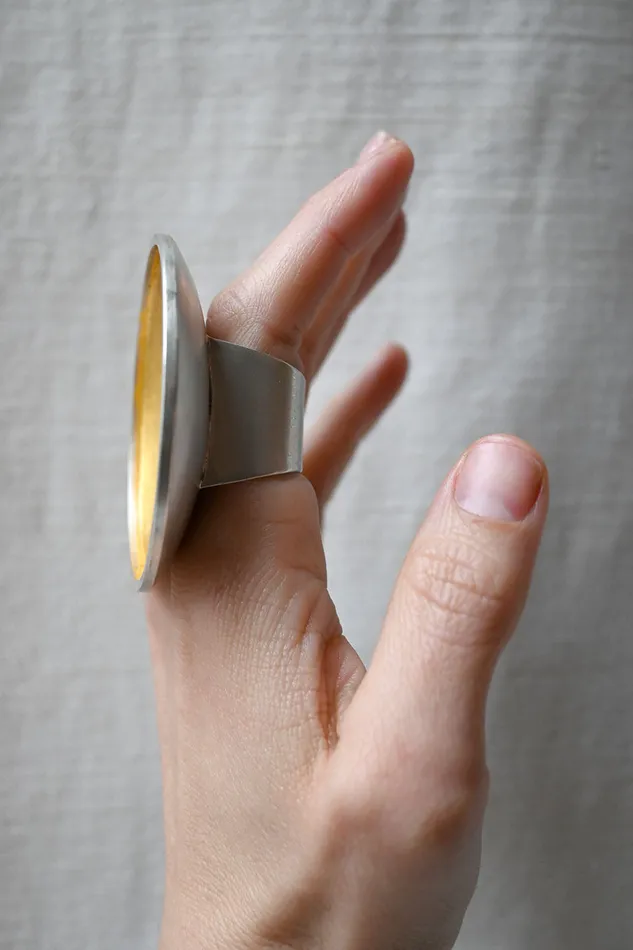 Rings Nancy Deal Gold Leaf Saucer Ring