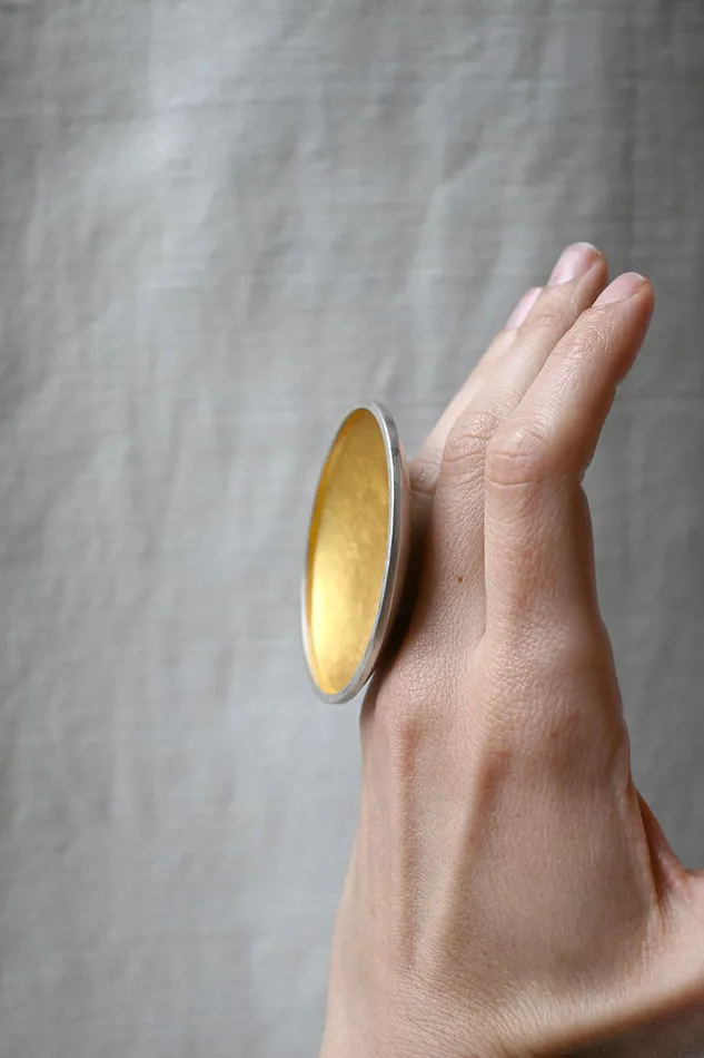Rings Nancy Deal Gold Leaf Saucer Ring