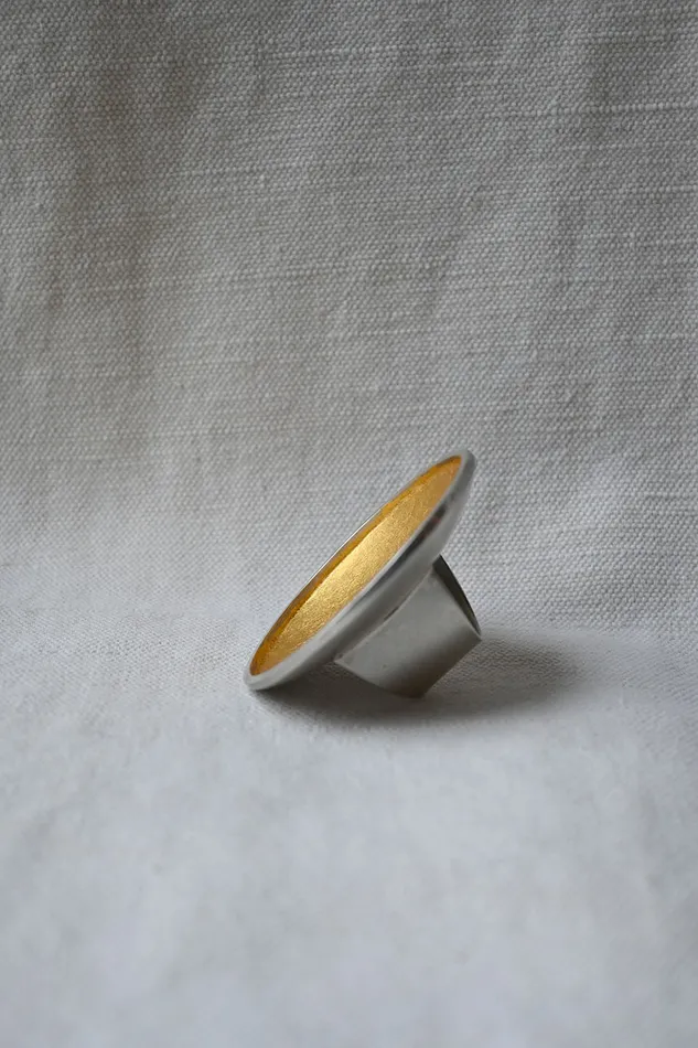 Rings Nancy Deal Gold Leaf Saucer Ring