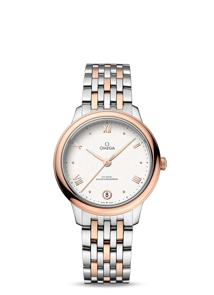 Rings Omega Omega Deville Prestige 18krss 34mm Silver 43420342002001