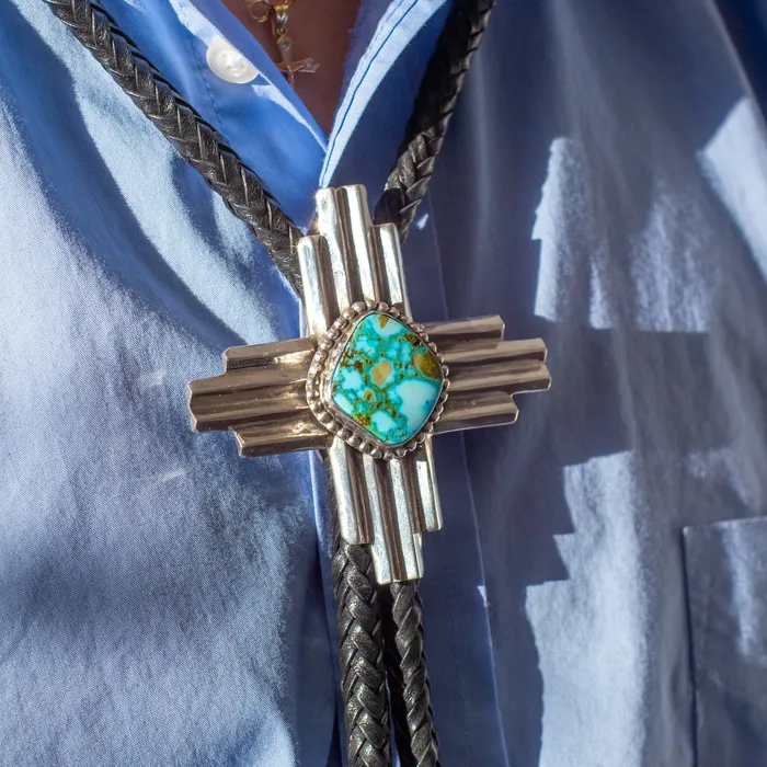 Rings Pricilla Apache Navajo Handmade Sterling Silver Turquoise Bolo Tie Crown Jewels Coin