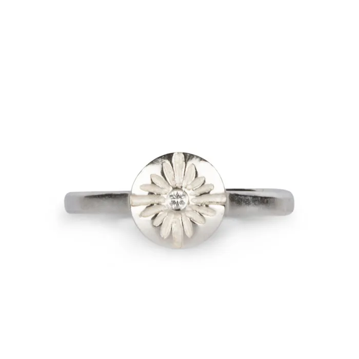 Rings Size to Order Lucia Small Silver and Diamond Ring