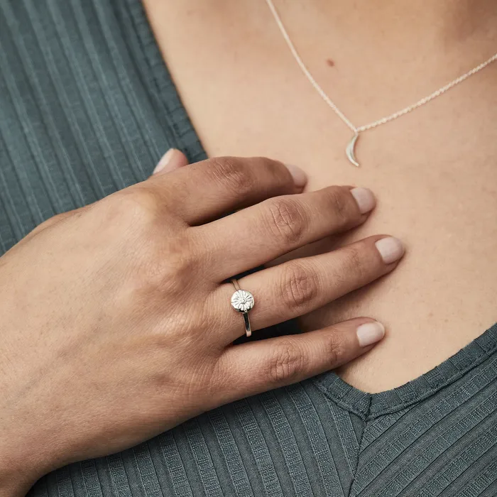 Rings Size to Order Lucia Small Silver and Diamond Ring