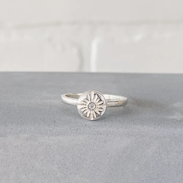 Rings Size to Order Lucia Small Silver and Diamond Ring