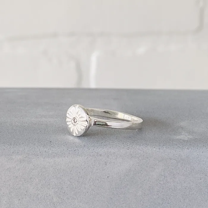 Rings Size to Order Lucia Small Silver and Diamond Ring