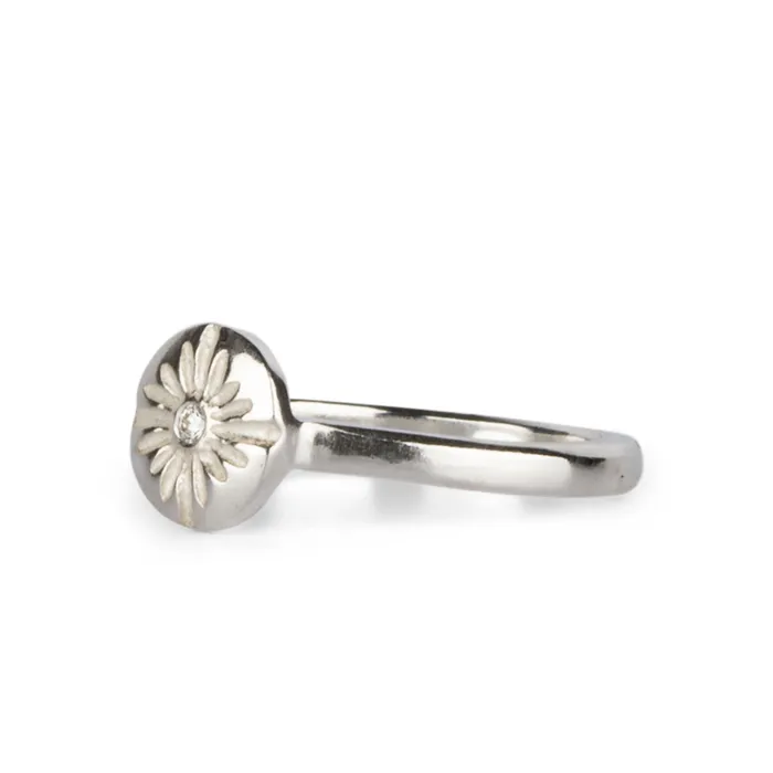 Rings Size to Order Lucia Small Silver and Diamond Ring