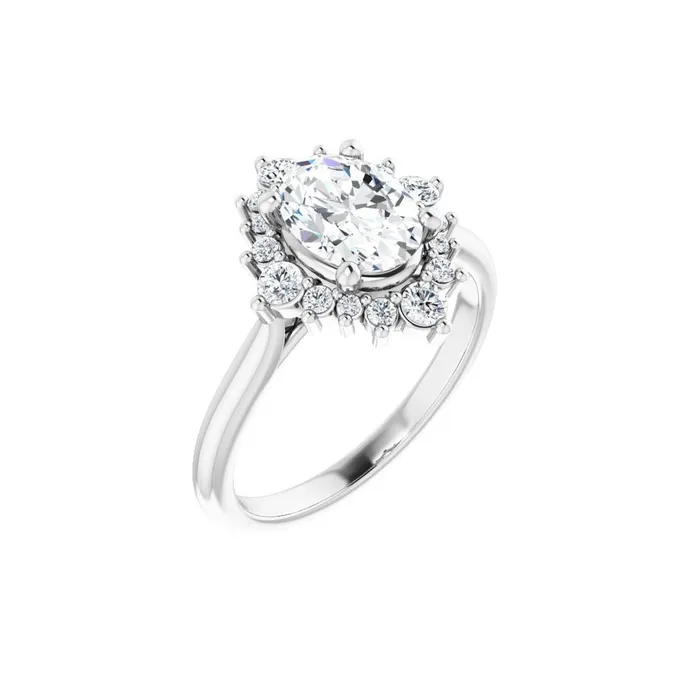 Rings STULLER Ever Ever 14K White Gold 33ctw Oval Tiara Halo Style Diamond SemiMount Engagement Ring Rings STULLER Ever Ever 14K White Gold 33ctw Oval Tiara Halo Style Diamond SemiMount Engagement Ring
