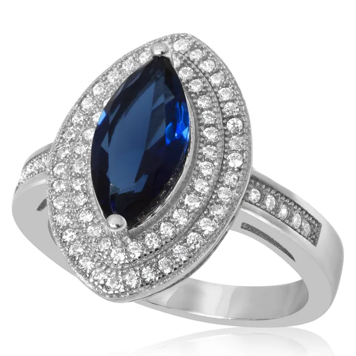 Rings Teeda RZ1644 Marquise Cut Micropav Cubic Zirconia Ring