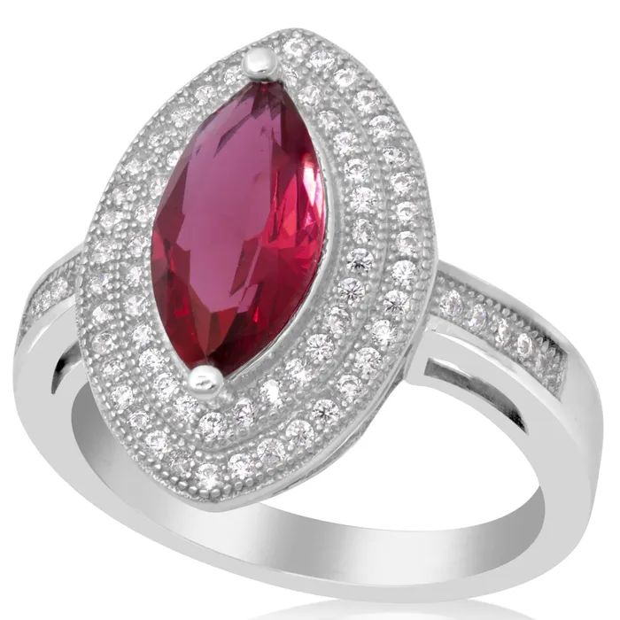 Rings Teeda RZ1644 Marquise Cut Micropav Cubic Zirconia Ring