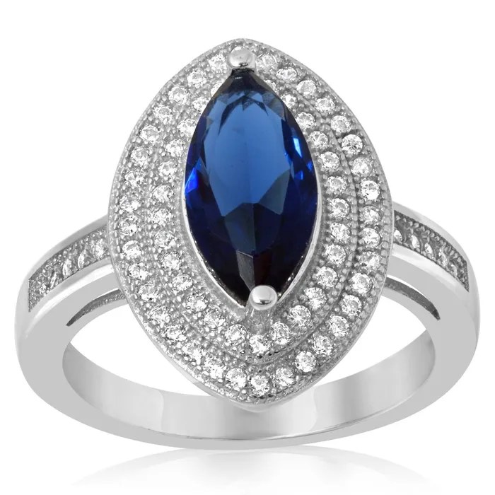 Rings Teeda RZ1644 Marquise Cut Micropav Cubic Zirconia Ring