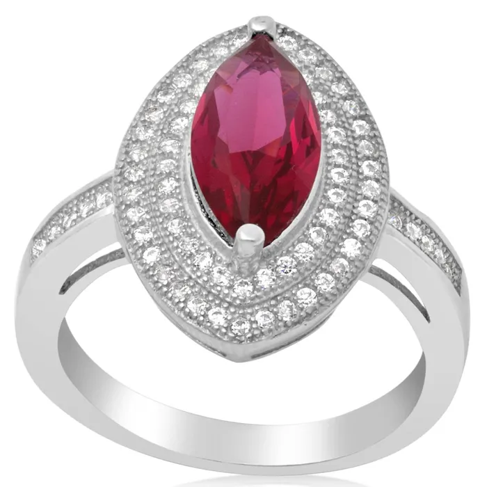 Rings Teeda RZ1644 Marquise Cut Micropav Cubic Zirconia Ring