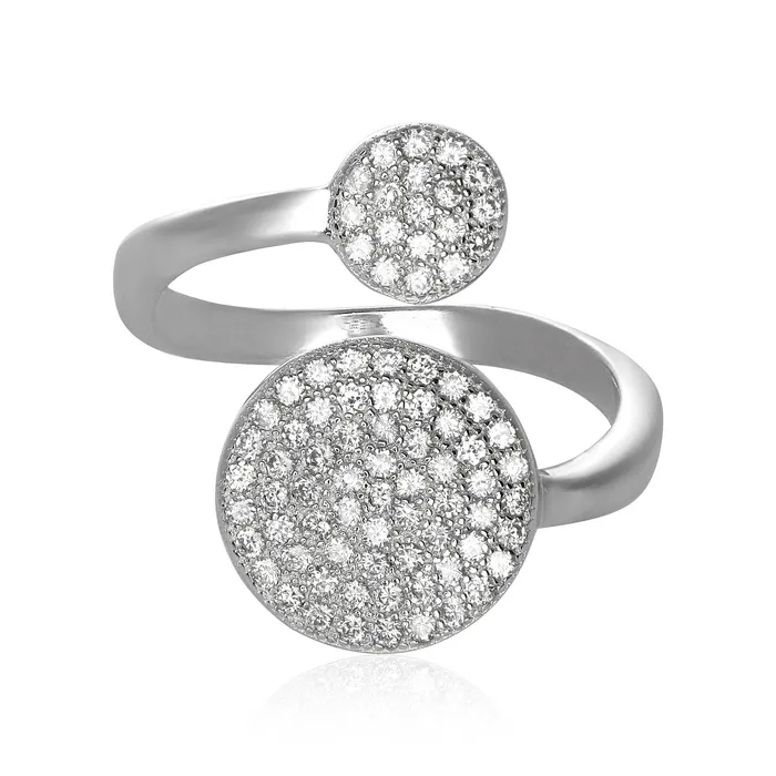 Rings Teeda RZF1001 Dual Disc Micropav CZ Ring