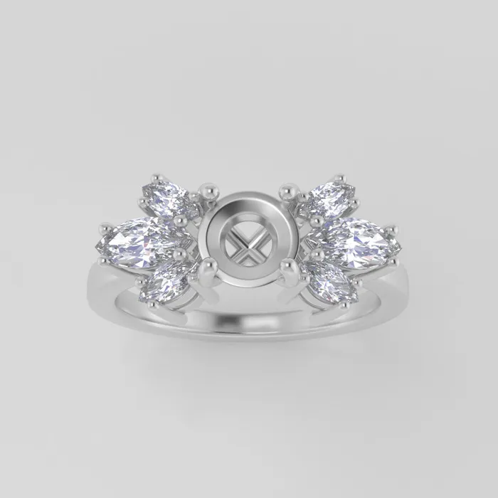 Rings The Luna 14k White Size 75 Stone OV25 Sand Dune Ring Box Custom Engraving 0 VENVS Rings The Luna 14k White Size 75 Stone OV25 Sand Dune Ring Box Custom Engraving 0 VENVS